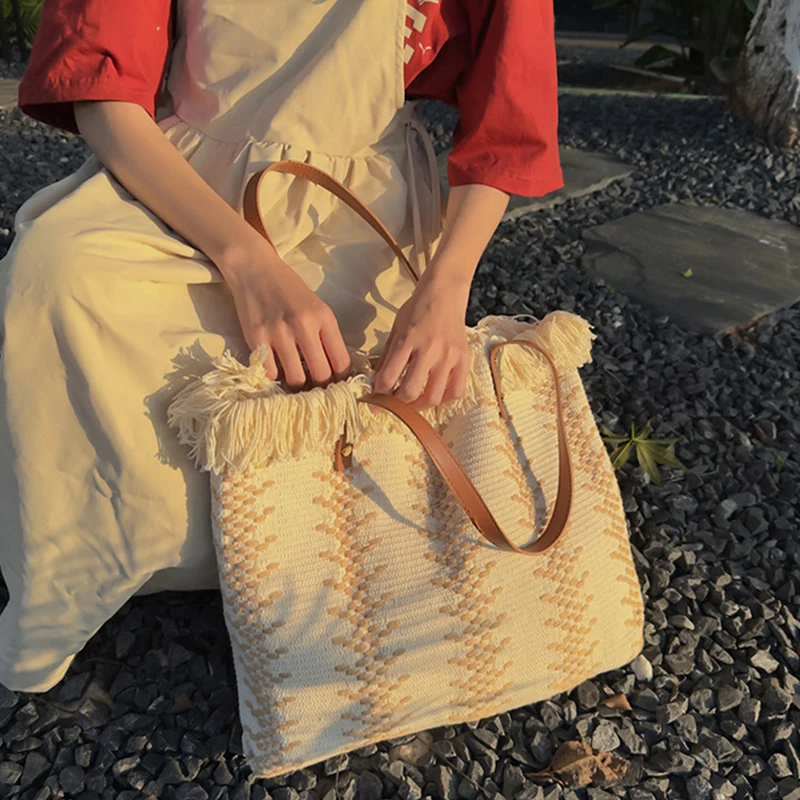 Casual Top-Handle Bags Large Tote Beach Bag Shopping Bags Underarm Shoulder Bag Female Commute Women Handbags Tote Bags