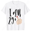 I Am 29+ Middle Finger Women T-shirt Ladies 30th Birthday Party Tees Aesthetic Streetwear Short Sleeve Tops Female Clothing 3