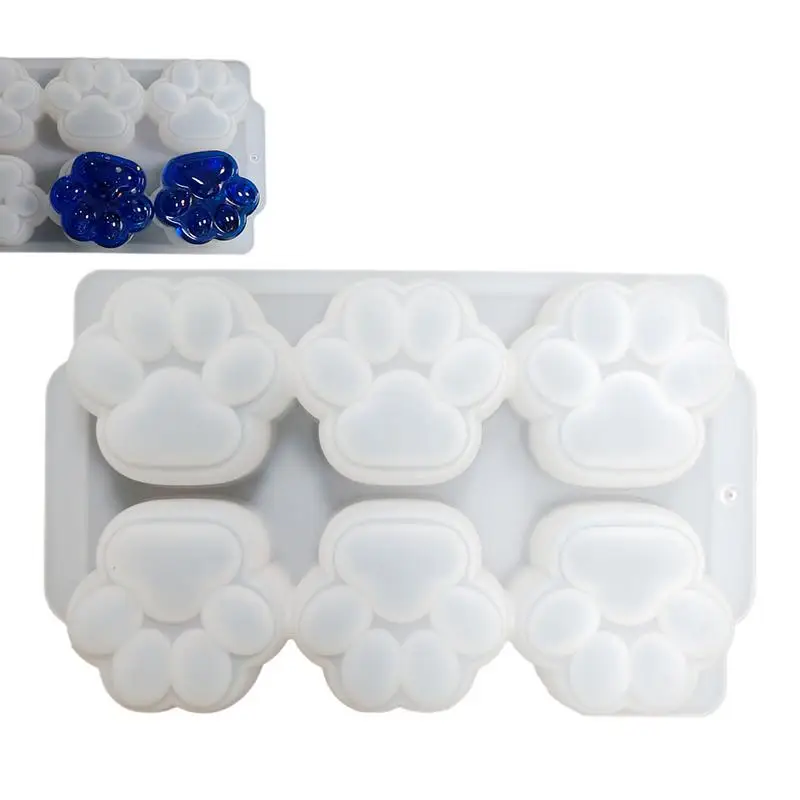 

3D Cat Paw Epoxy Mold Safe And Sanitary Silicone Mold For Ice Cubes For Chocolate Ice Cream Soap Ice Cubes jelly And Cookies