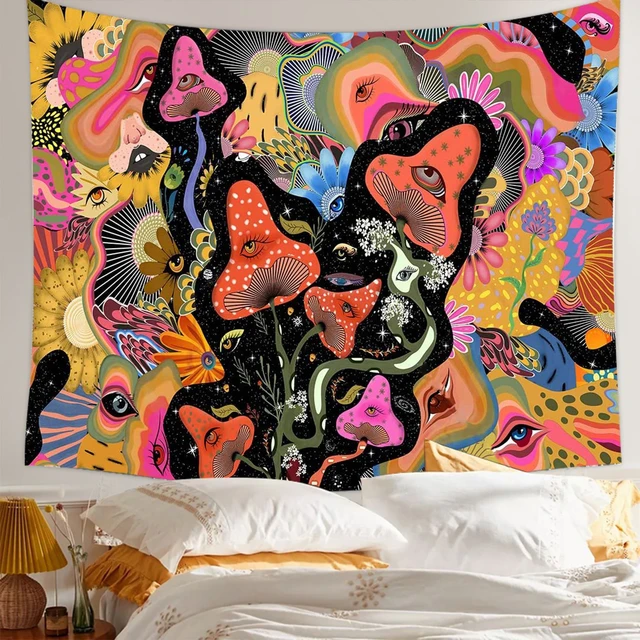 trippy room  Hippie bedroom decor, Grunge room, Hippie room decor