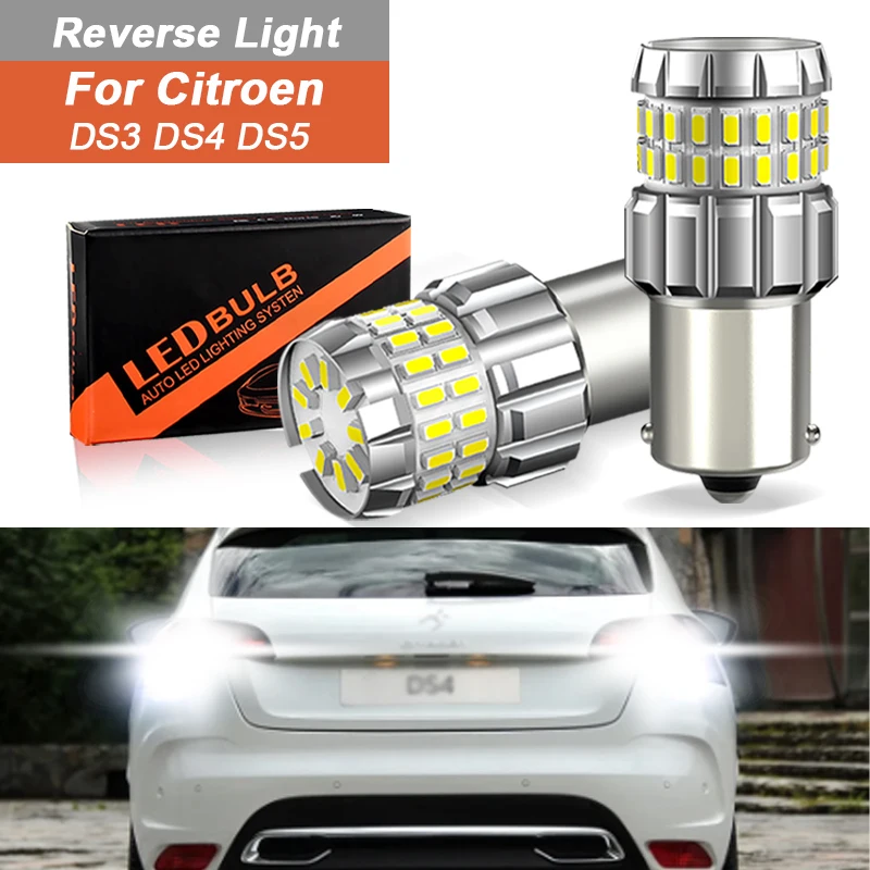

2pcs Canbus LED Reversing lights 1156 P21w Ba15s 60SMD 4040 For Citroen DS3 DS4 DS5 2009-2015 Signal Auto Lamp 12V accsesories
