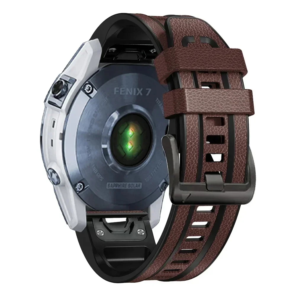 Premium Silicone Leather Watch Strap - Quickfit Bands