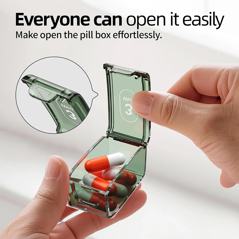 Enhanced 7-Day Large Pill Organizer and Supplement Storage Box