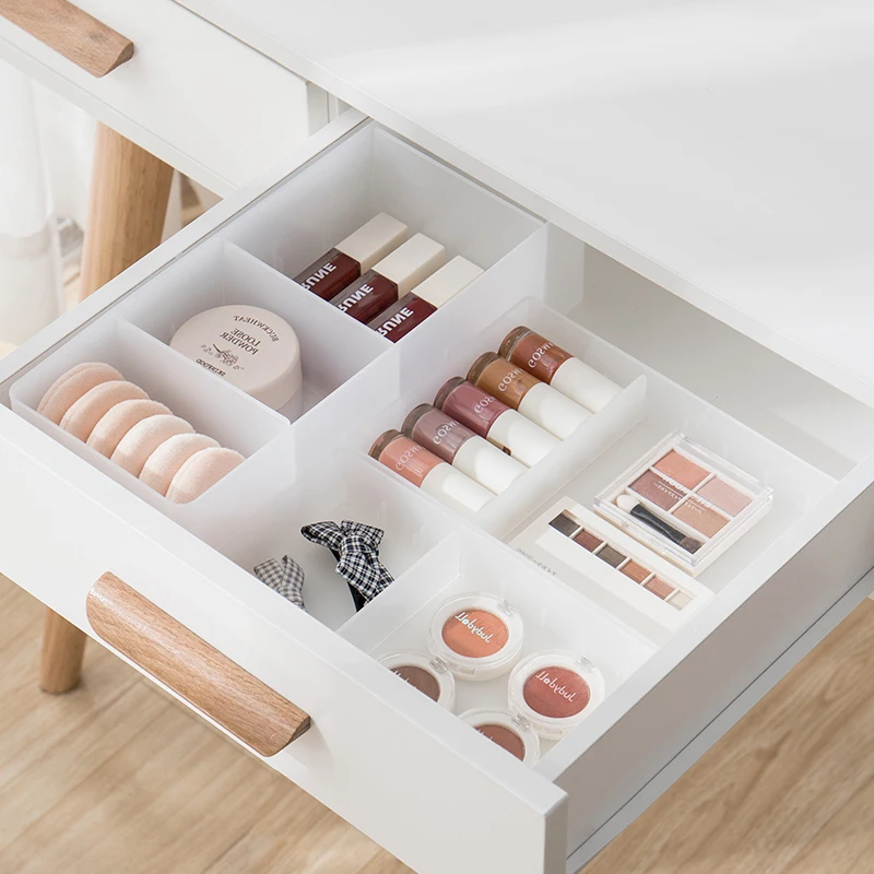 Adjustable Drawer Style Make Up Storage Box Plastic Sundries Cosmetic Container Divider Desktop Fragrance Finishing | Дом и сад