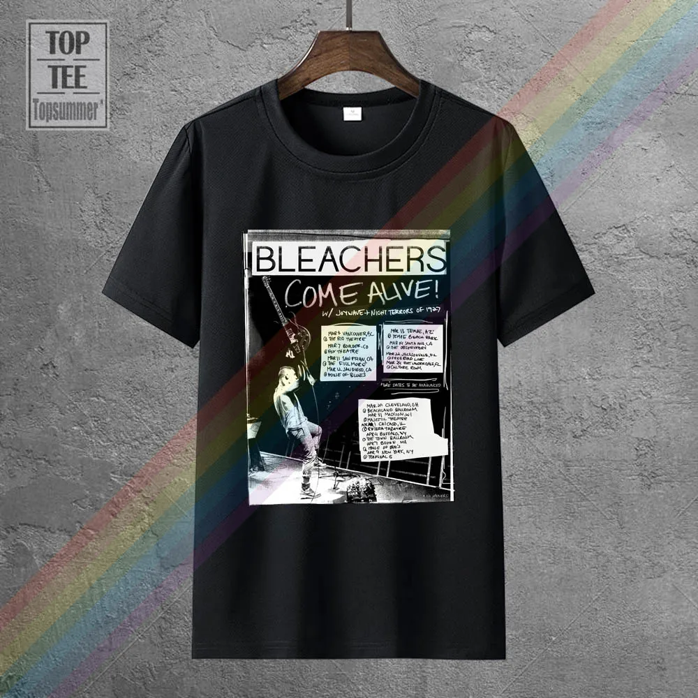 

Bleachers Come Alive American Indie Pop Act Jack Antonoff T-Shirt High Quality Custom Printed Tops Hipster Tees T-Shirt