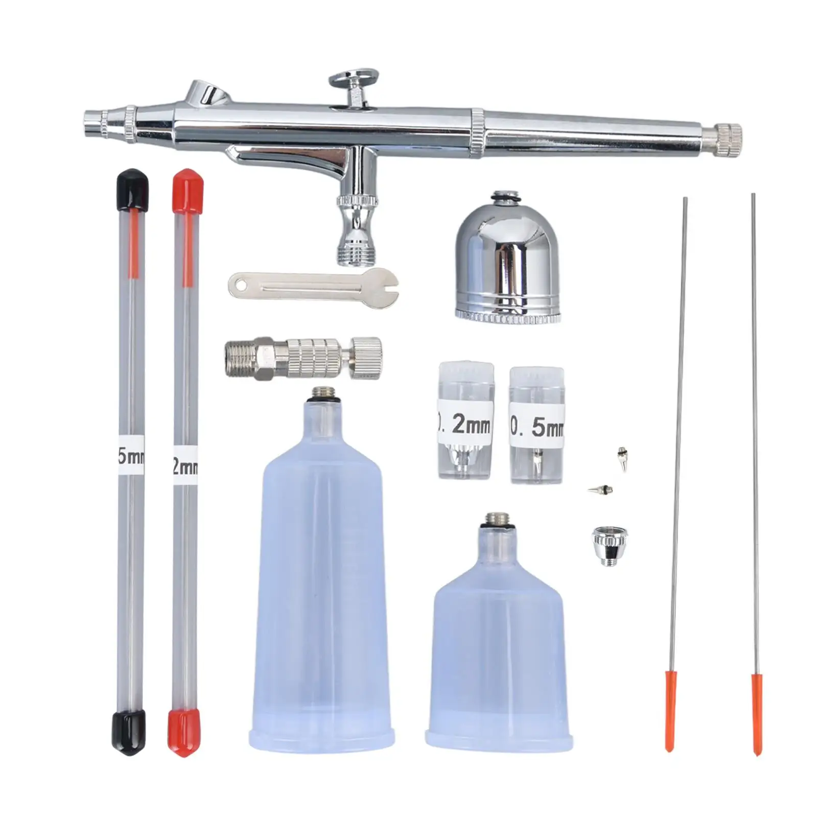 Portable Airbrush Kit 15-50PSI Brass for crafts & for styling-Stable Spray Paint Tool