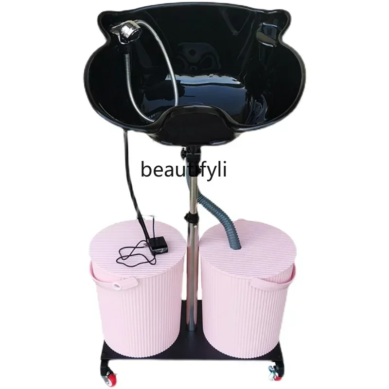 Portable Mobile Automatic Pumping Sitting Shampoo Basin Adjustable Home Barber Shop membrane cutter mobile capacitor tpu anti controlled sand automatic data update wholesale cut