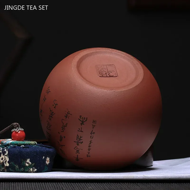 Chinese Yixing Purple Clay Tea Jar Sealed Tea Storage Tin Moisture-proof Pu'er Box Zisha Accessories Coffee Container