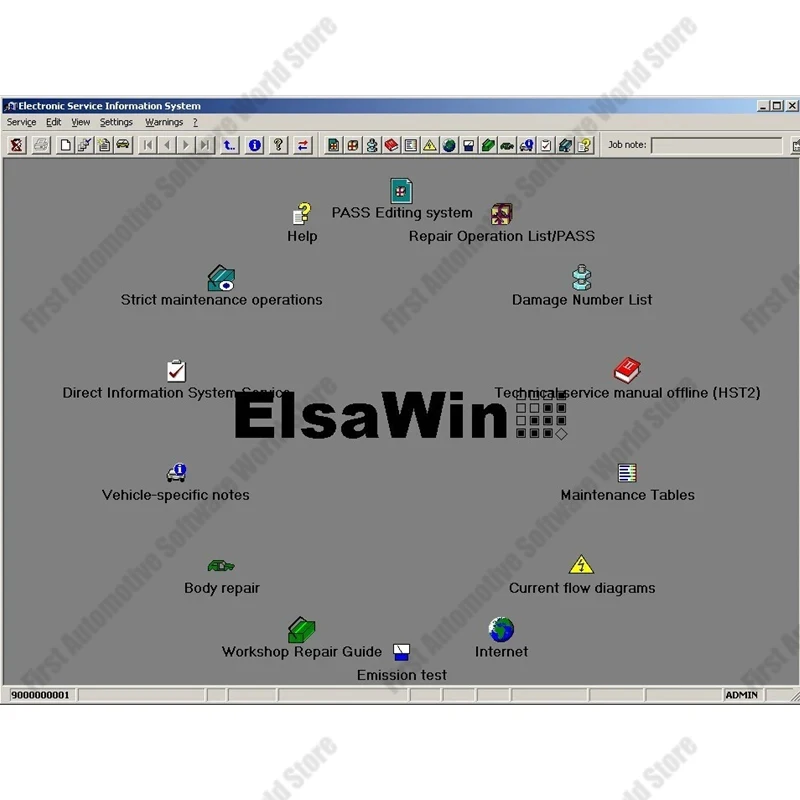 ELSAWIN 6.0+ Etka 8 .3 Car Diagnostic tool repair for A-udi for V-W Auto Repair Software Group Vehicles Electronic Parts Catalog 4