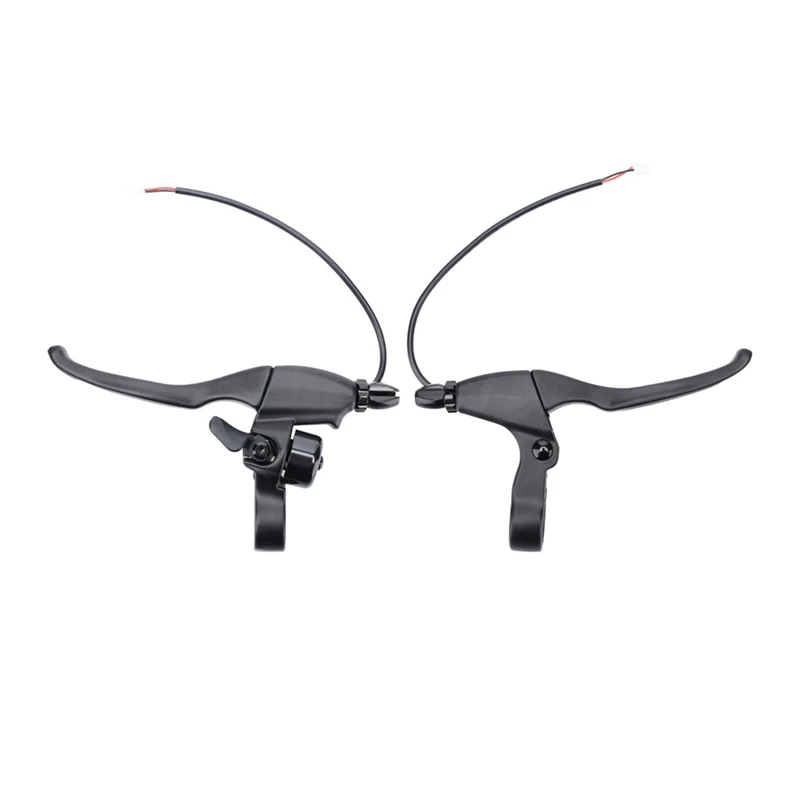 

Electric Scooter Aluminum Alloy Left Right Brake Lever With Bell, 3Pin Handbrake Scooter Handle Parts 2PCS