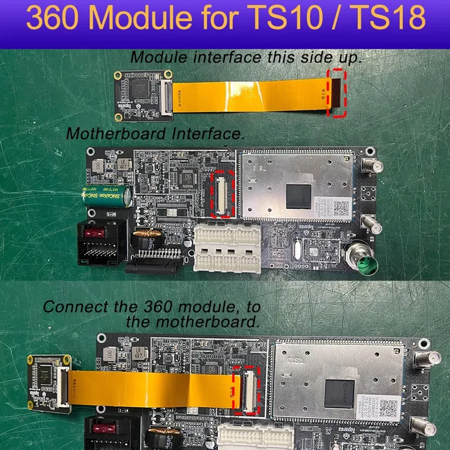 CARLAOER 360 Module for TS10 TS18 Topway car android Multimedia motherboard adds 360 function Toparea DW-360-TP2815-V5 4