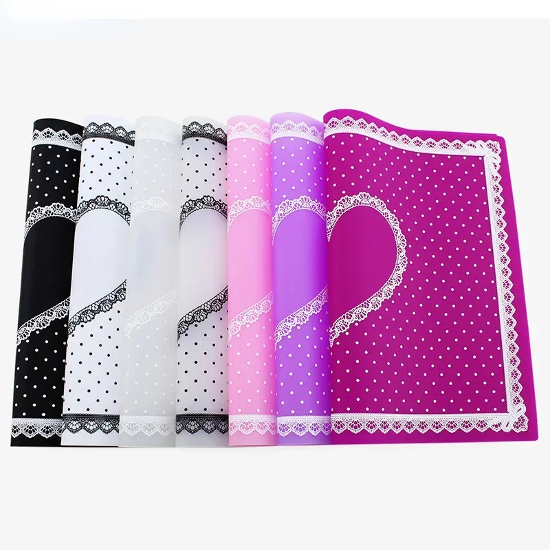 Silicone Pillow Hand Holder Cushion Lace Table Washable Foldable Mat Pad Nail Art Salon Manicure Practice 28*21cm