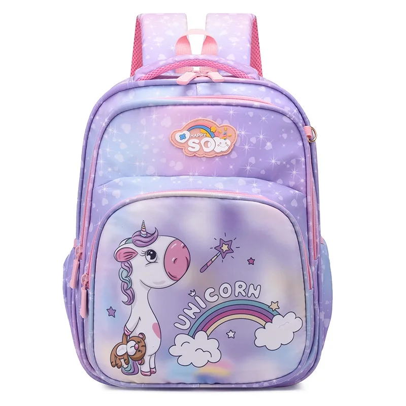 Primary Girl Princess Sweet Unicorn Rainbow Small Backpacks New Children Students Grade 1-3 Cartoon Schoolbags Drop Shipping Hot