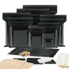 0.13mm Thickness Black Plastic Ziplock Bag Resealable PE Zipper Bag for Sundries Gift Waterproof Dustproof Seal Storage Packing 1