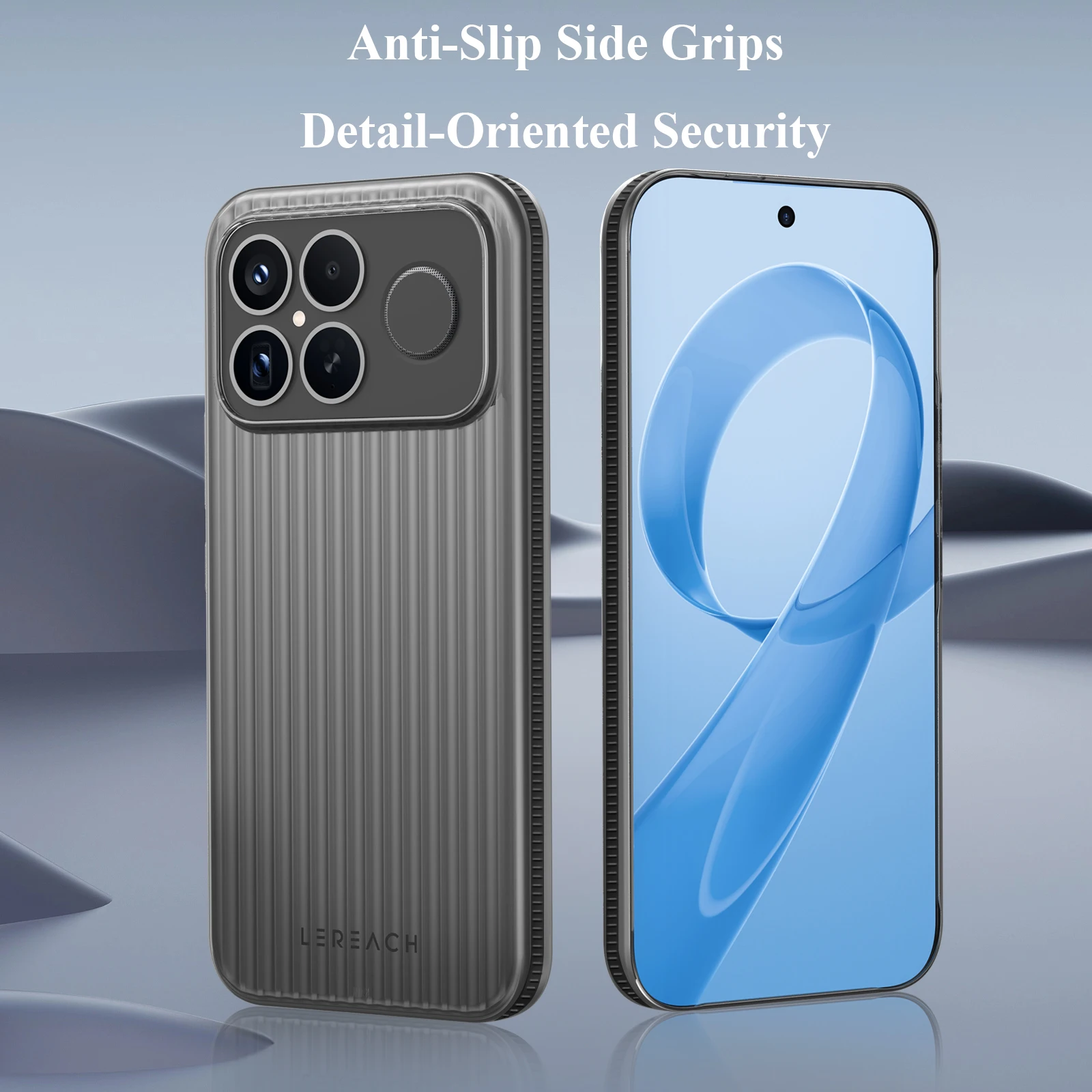 Lereach Corrugated Matte Phone Case - Anti-Slip & Fingerprint-Resistant with Multi-Color Options