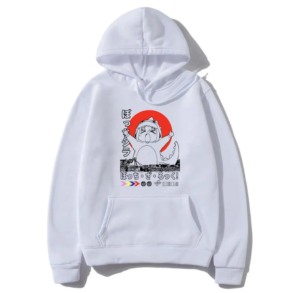 

Japanese Anime Bocchi The Rock Kaiju Print Hoodie Cute Funny Gotoh Hitori Graphic Sweatshirt Men Women's Kawaii Cute Hoodies