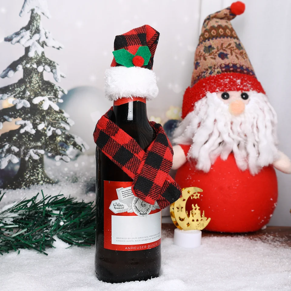 5 Sacchetti Natalizi Per Bottiglie CIYODO – Coperture Colorate A Tema Natale, Per Vino E Spumanti, Decorazione Festiva