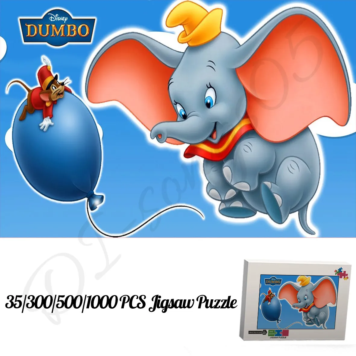 Disney Animated Film Dumbo Puzzles for Kids and Adults 35 300 500 1000 Pieces of Cartoon Jigsaw Puzzles Toys and Hobbies Gifts dumbo 35 300 500 1000 jigsaw puzzls for kids disney classic animated movie cartoon puzzles for adults decompressed unique toys