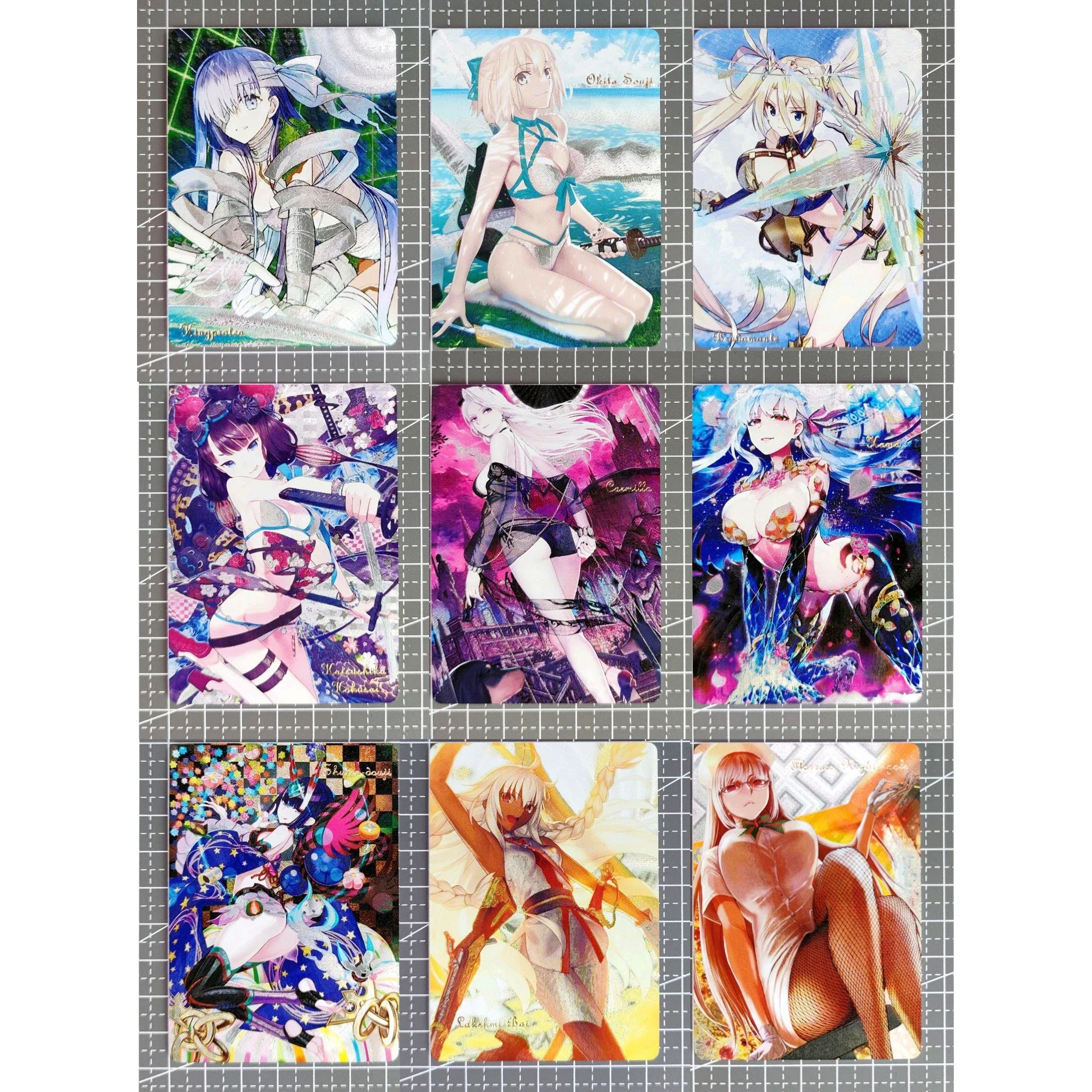 

9 шт./набор FGO грубая флэш-карта Altria Pendragon Shuten-douji Joan of Arc ACG Kawaii Классическая аниме Игра коллекционная карточка Подарочная игрушка