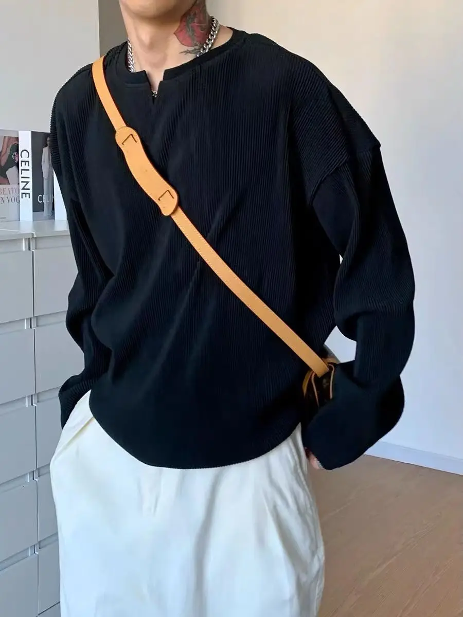 Men’s V-Neck Henley Shirt 4