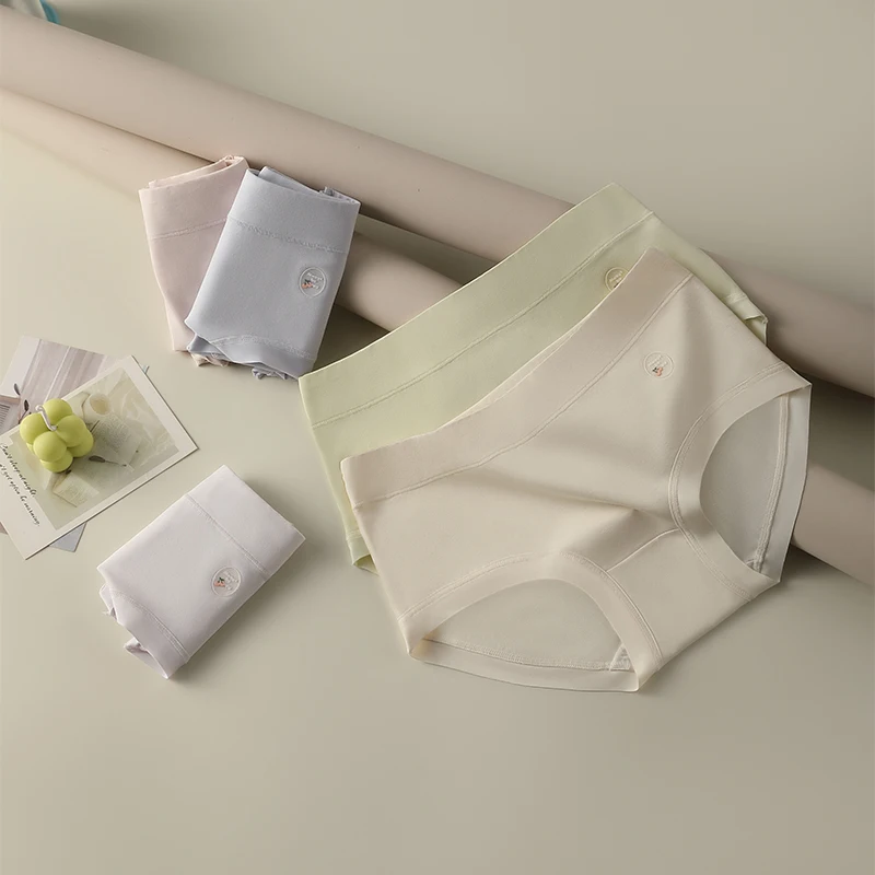 Dreieckiges Höschen-Set, hohe Taille, Höschen, Damen-Baumwoll-Slip, sexy Dessous, Unterwäsche, Unterhose, nahtlose Basic-Dessous – Detail 15