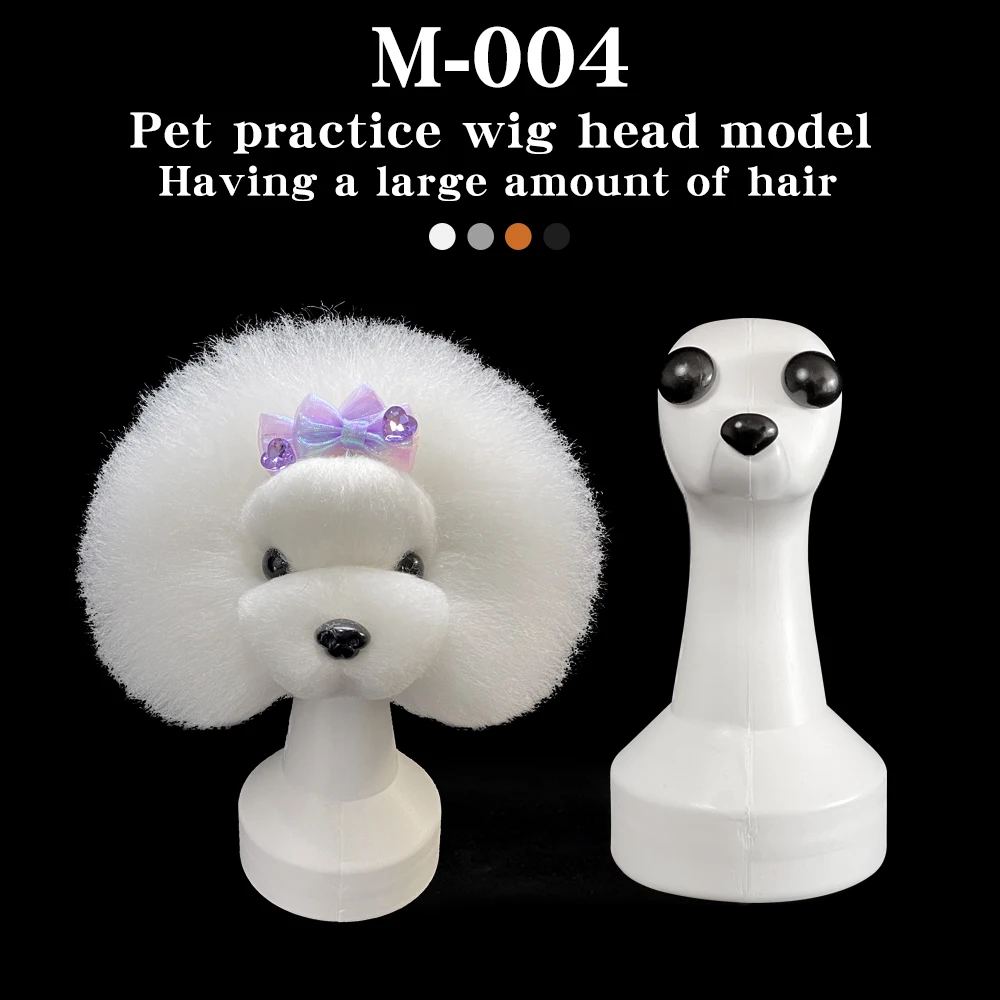 Teddy Head Model and pet professional beauty simulation wig model practice special skeleton environmentally friendly PE material dog grooming model