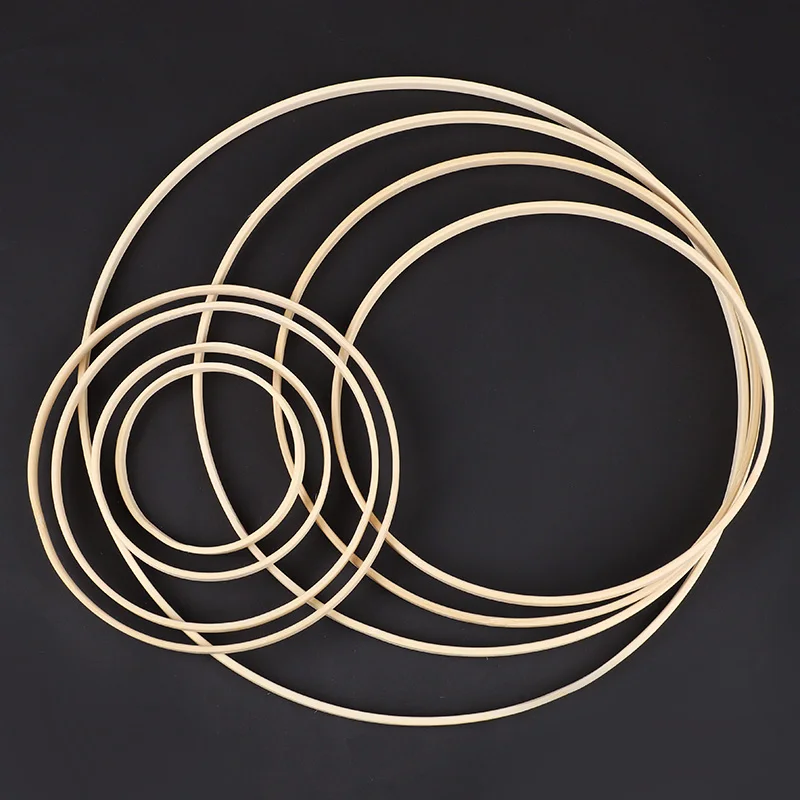 5 Stück Holzringe DIY Handgefertigte Runde Bambusringe Holzkränze für Hochzeiten Blumenhängedekoration Heim Garten Wanddekoration – Detail 10