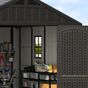 Patiowell 8' x 10' Plastic Outdoor Storage Shed with Floor