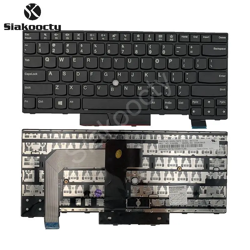 Novità Per Lenovo Thinkpad T470 T480 Tastiera Us 01Ax487 01Ax528 01Ax569 Senza Stick