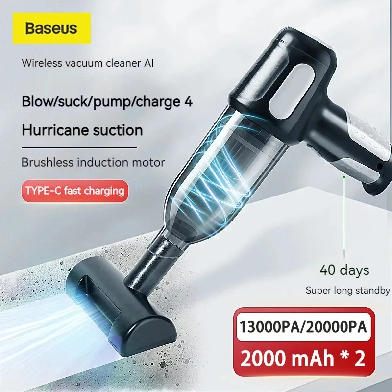 

Беспроводной автомобильный пылесос с USB-зарядкой, 20000 па, 4000 мАч