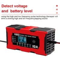 12V 10A Car Battery Charger For Lifepo4 Lead Acid AGM GEL PB Lithium Battery Car Charger Pulse Repair Smart Charger LCD Display - Image 2