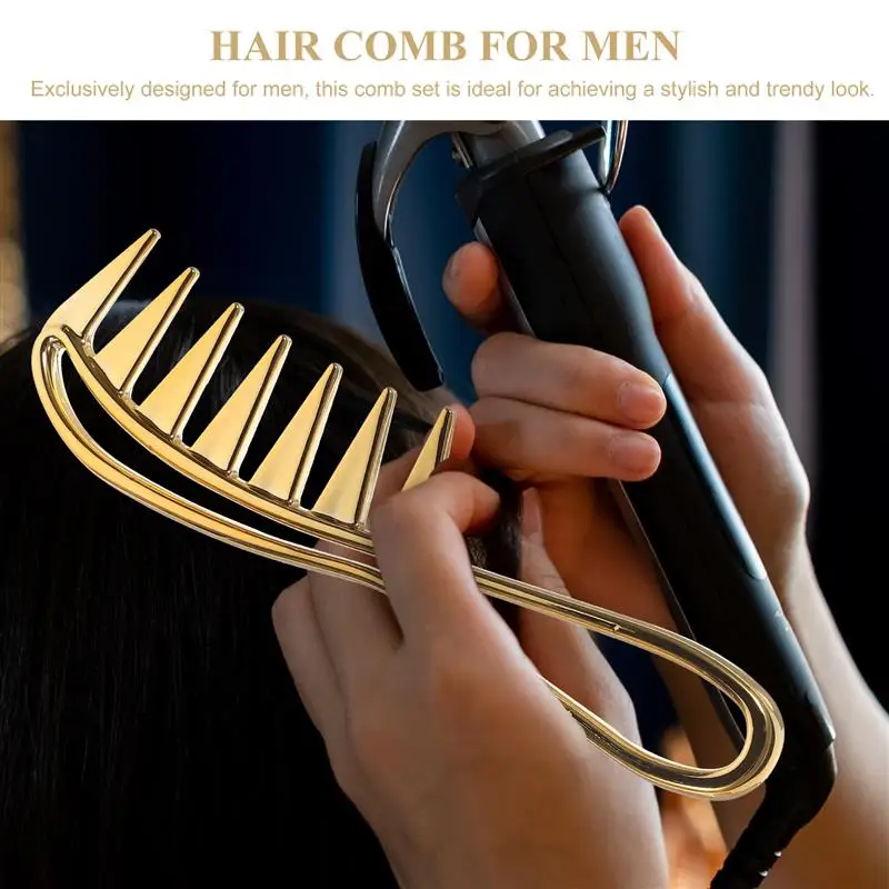 2pcs Wide Tooth Combs Detangling Combs Hair Hairstyle Tools for Curly Wet Hair