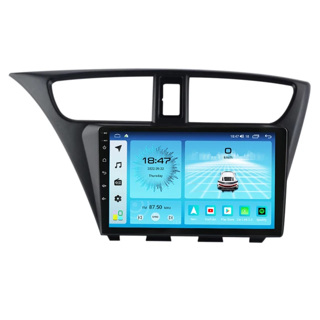 For 2012-2015 Honda Civic Hatchback LHD Stereo Radio FM 9Android 10.1 Head  Unit