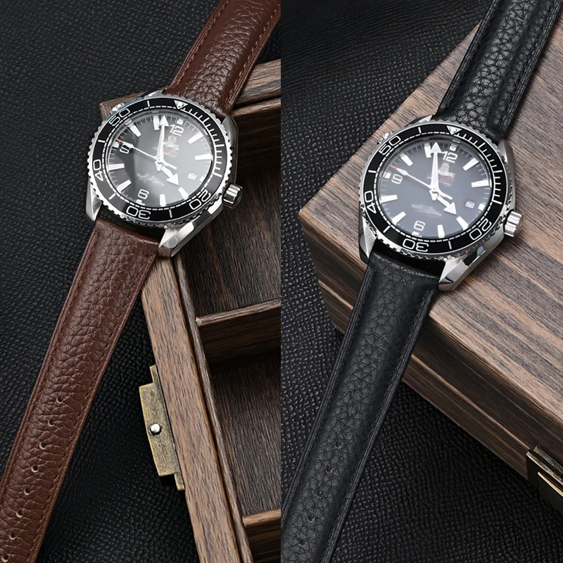 Luxurious Soft Genuine Leather Quick Release Watch Band Bracelet