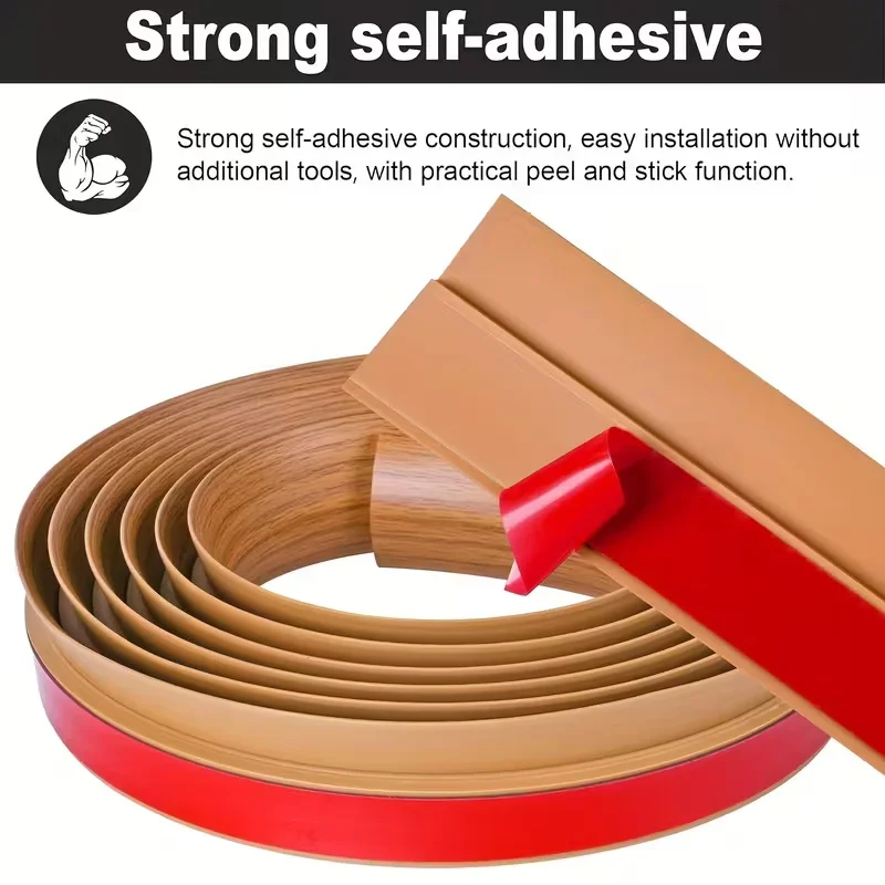 Description Picture 5 of item1PC 2M Floor Transition Strip Self Adhesive Protective Floor Mat Flat Button Strip Strips For Flooring Threshold Seam Edge Trim