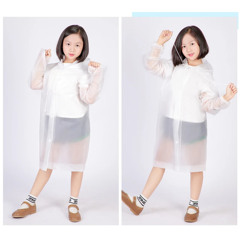 Children Raincoat Reusable Hooded Rainwear For Girl And Boy raincoat poncho