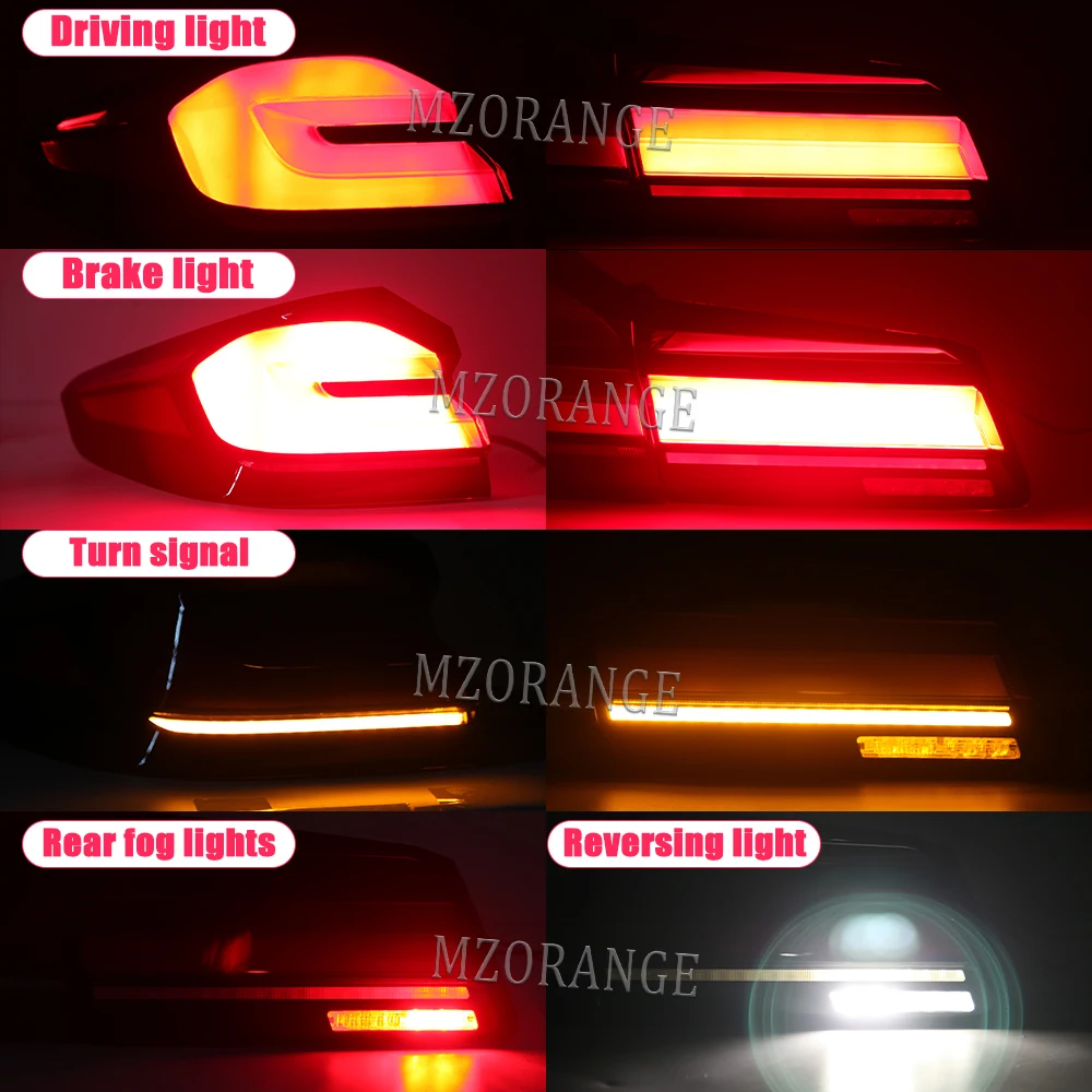 LED Tail Light for BMW 5 Series G30 G38 F90 M5 525i 530i 535i 540i 2021 2022 2023 Rear Fog DRL Turn Signal Brake Lamp Accessory 2