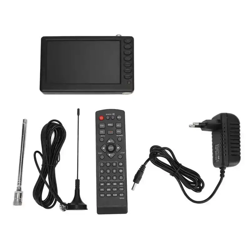 ISDB T Compliant Rechargeable 110-220V 5 Inch Portable TV 1080P Mini Digital Television EU Plug portatil digital con wifi smart tv