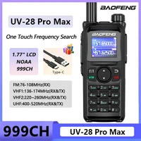 Baofeng UV 28 Pro Max Walkie Talkie High Capacity USB Type-C Charging High Power NOAA 999 Channel Two Way Radio Long Range DTMF 1