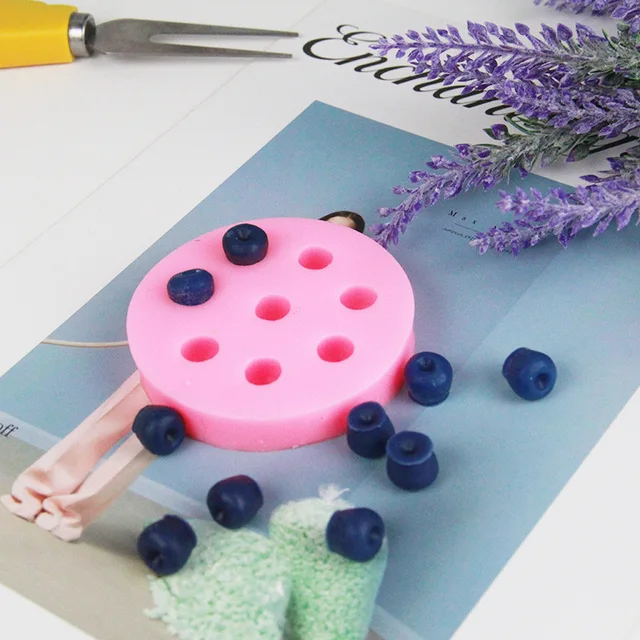 Áfonya Háztartási Sütőberendezések Deco Szilikon Penész Diy Málna Gyümölcs Fondant Sütemény Csokoládé Kézzel Készített Gyertya Szappan Formák - Image 4