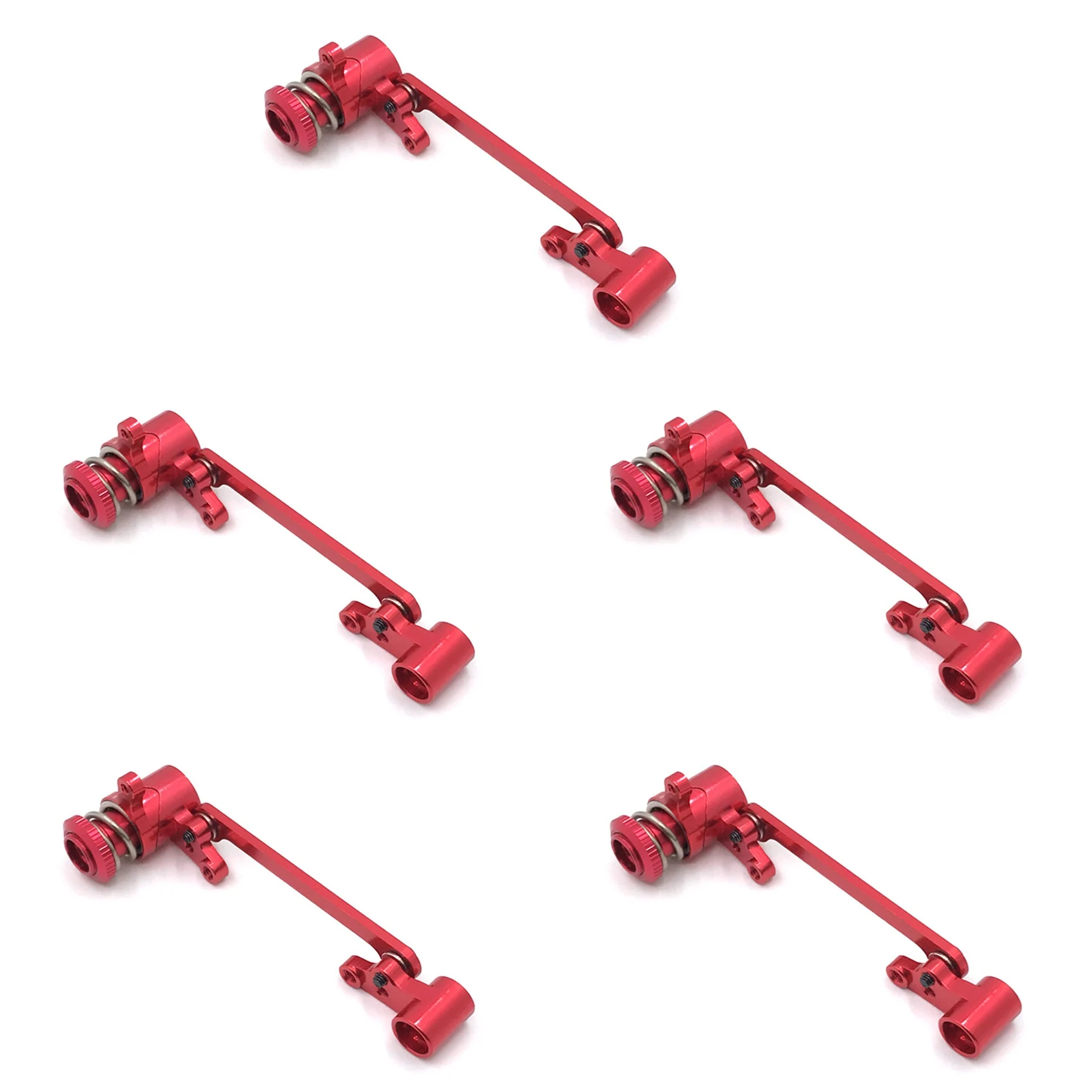 BAAU 5X Steering Clutch Assembly Steering Servo Saver Complete for 144001 1/14 124018 124019 RC Car Upgrade Parts,Red