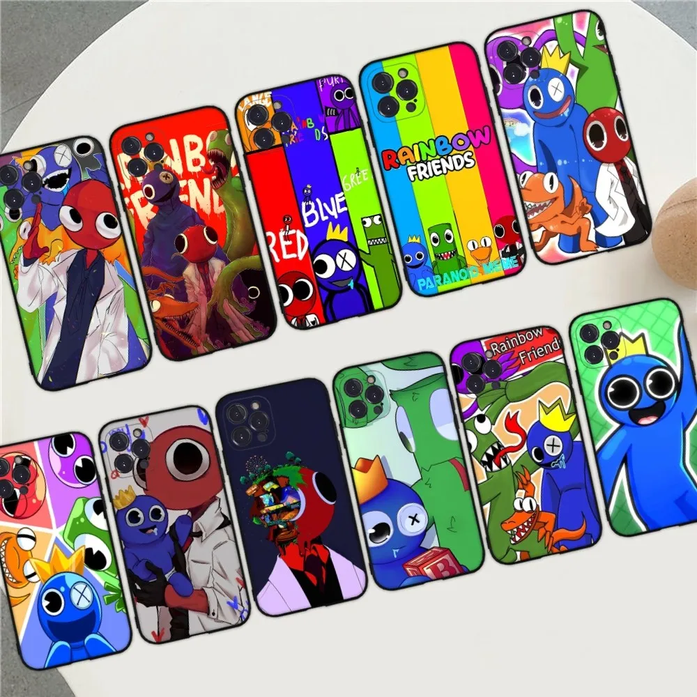 

Rainbow Friends Toy Cartoon Game Phone Case For iPhone 14 13 12 Mini 11 Pro XS Max X XR SE 6 7 8 Plus Soft Silicone Cover