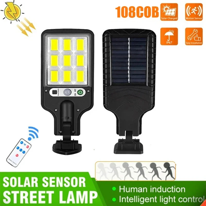 Description Picture 4 of itemLED Solar Street Lights PIR Motion Sensor Wall Lamp Remote Control Automatic Lighting Garden Decoration Patio Porch Garage Lamp
