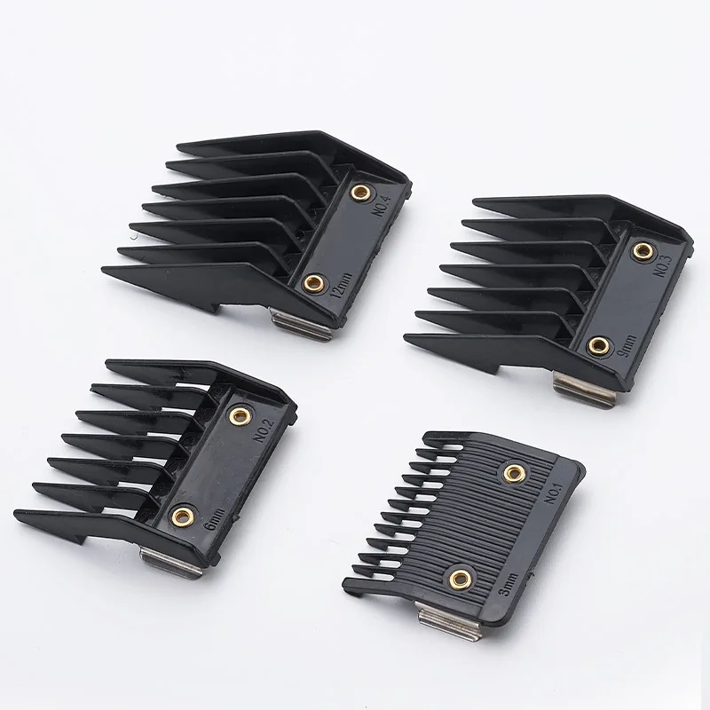 4Pcs Hair Clipper Limit Comb Guide Comb Trimmer Guards Attachment Barber Replacement 3/6/9/12mm Hair Clipper Styling Accessories