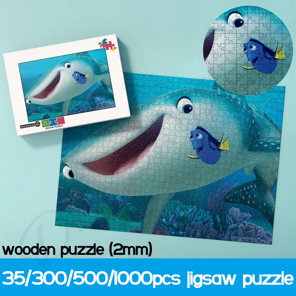 

Disney Animated Film Finding Dory Puzzles for Kids 35 300 500 1000 Pieces Wooden Jigsaw Puzzle Cartoon Handmade Toys and Hobbies