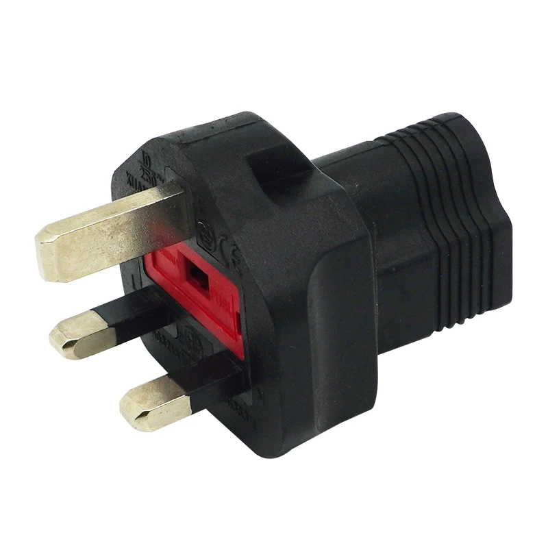 UK to USA Adapter, Hong Kong 3Pin Male to Nema 5-15R AC Converter, British Malaysia Male 5-15R Female Adapter for Traveling