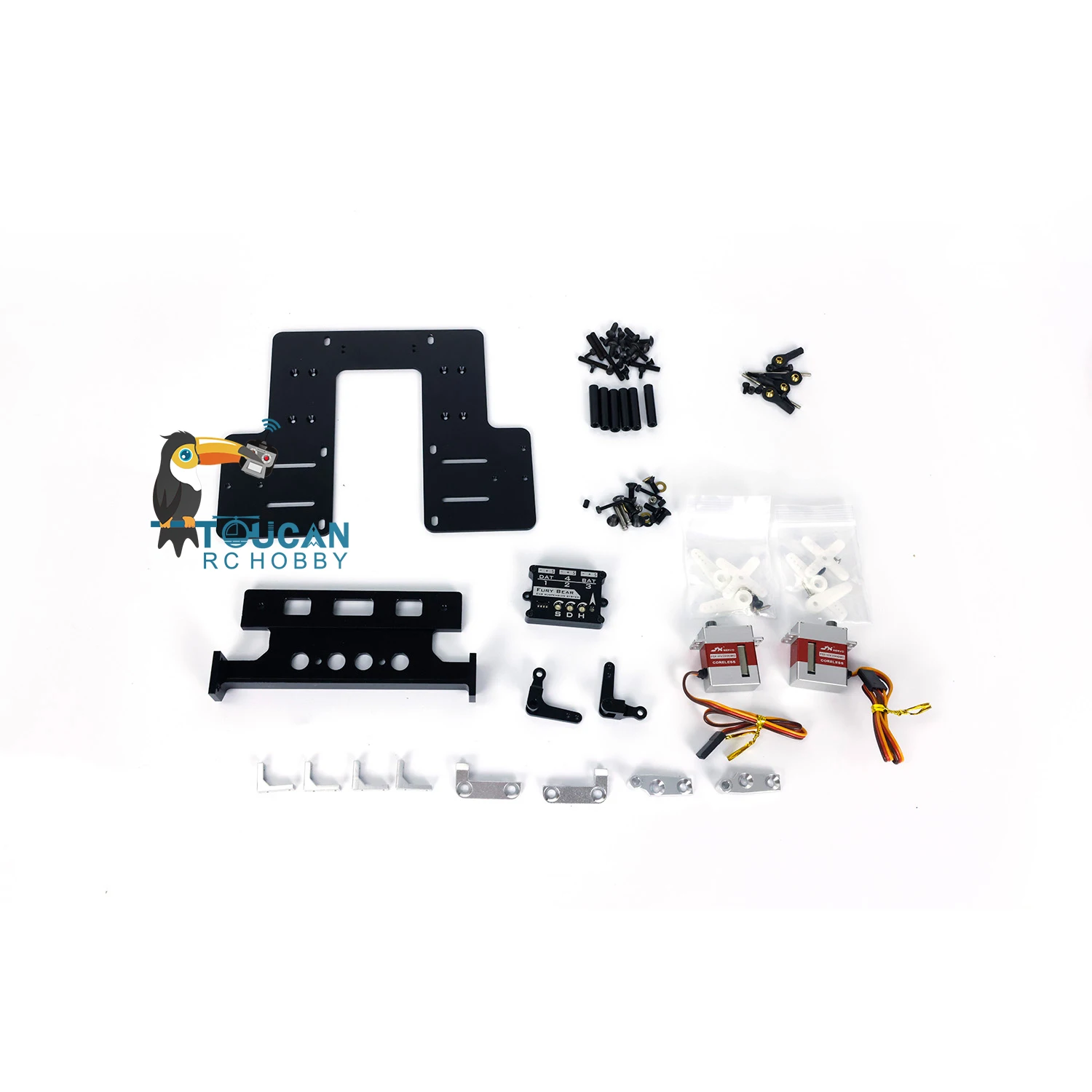 

Cab Suspension System Second Plate Servo Damper System RC Truck Parts for 1/14 LESU Car Tamiyaya Tractor TH20398