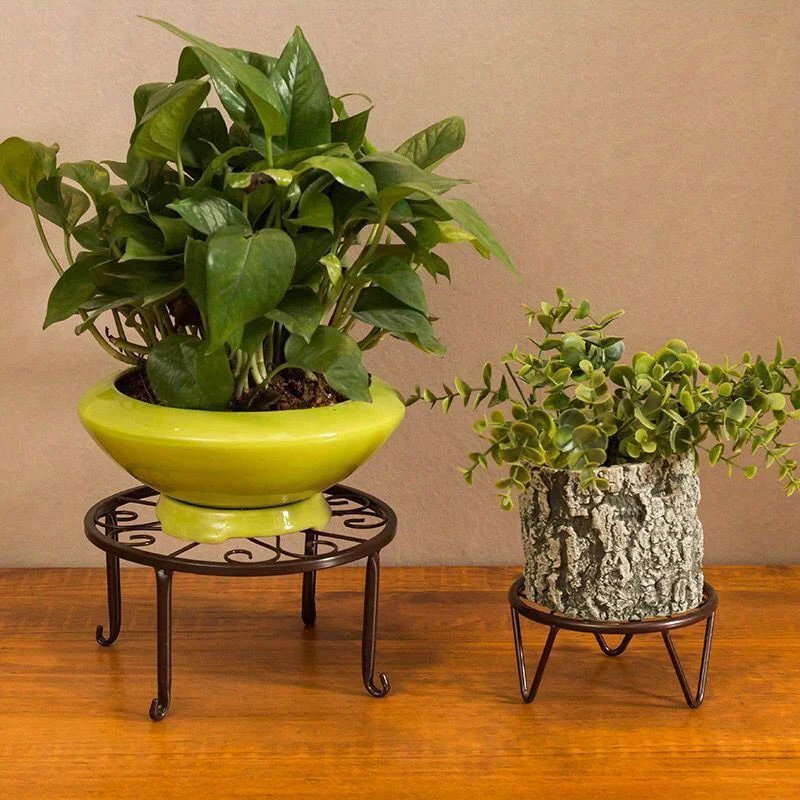 Description Picture 2 of item1/2pcs Heavy Duty Metal Rustproof Iron Plant Stand - Perfect for Indoor/Outdoor Garden Planters & Pots!