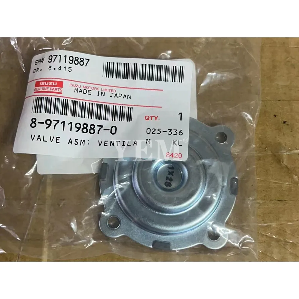 

Высококачественный вентильный клапан 4JH1 8-97119887-0 для дизельного двигателя Isuzu