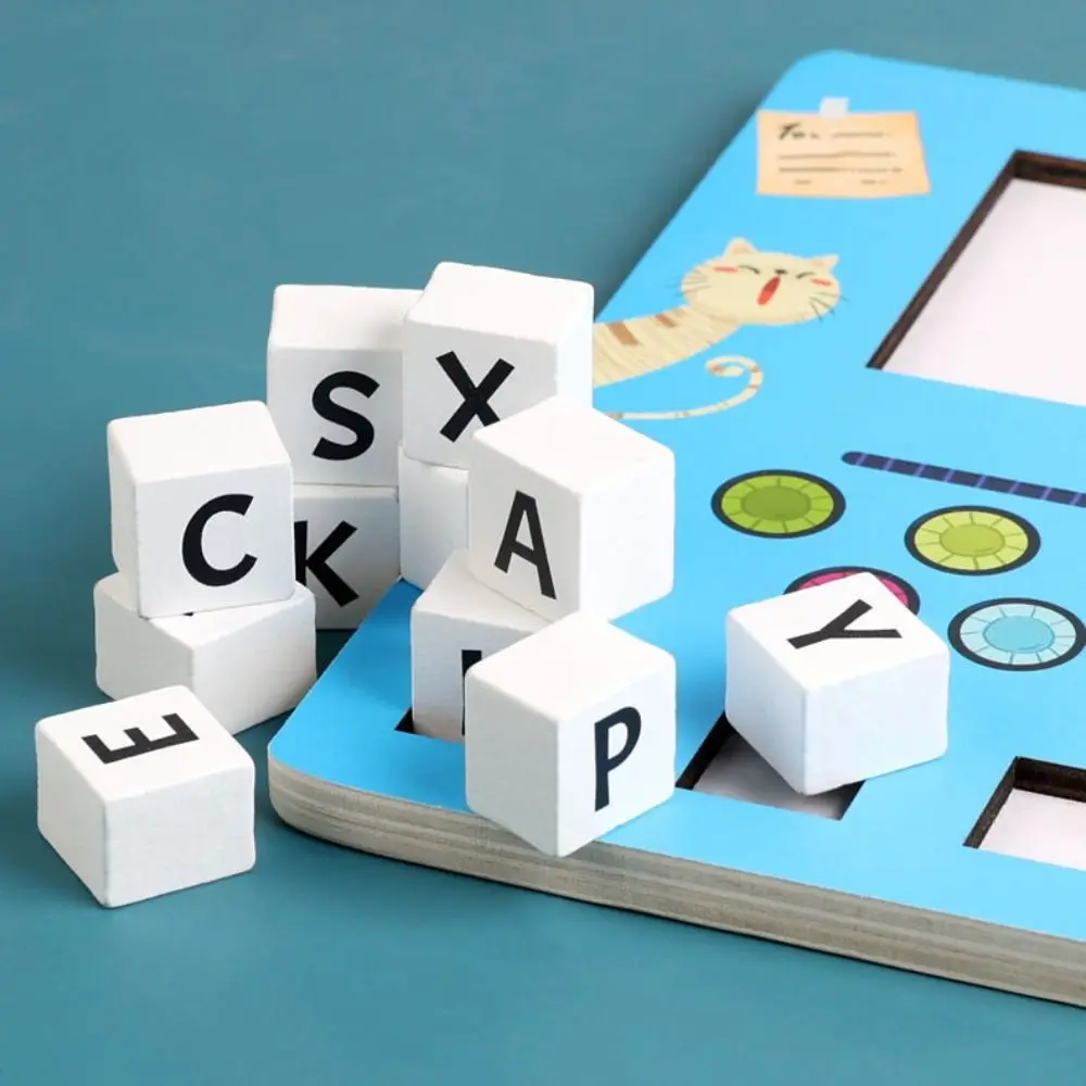 Alphabet Classification Alphabet Learning Building Blocks Education Cognition Cartoon Puzzle Educational DIY Wooden